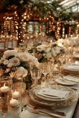 ایده های گل آرایی میز شام عروسی