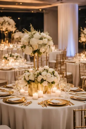 گل آرایی طبقه ای با شمع